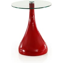 draco red accent table   