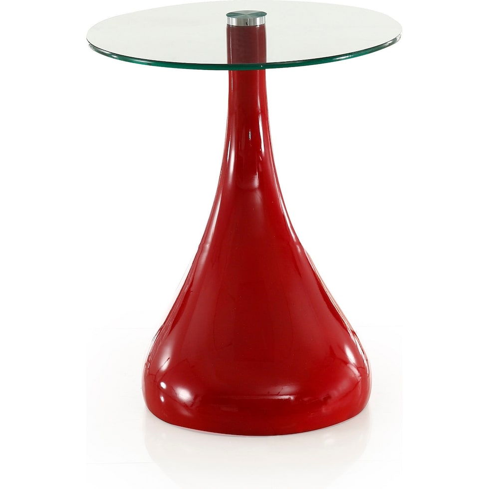 draco red accent table   