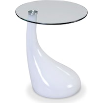 draco white accent table   