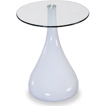 draco white accent table   
