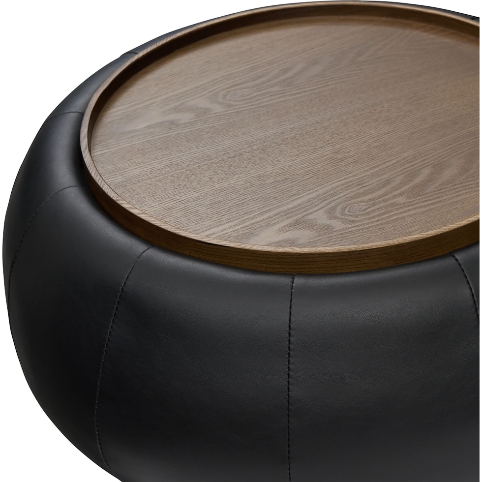 drake black end table   