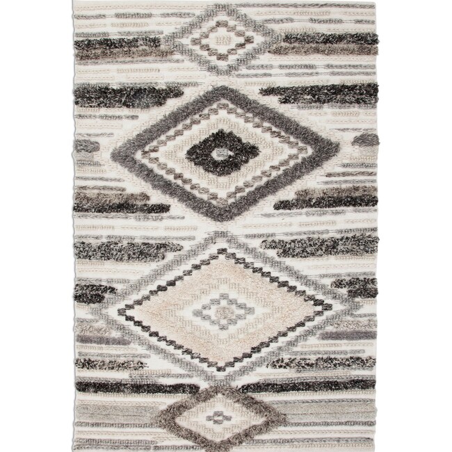 Rugs - Drake Area Rug - Ivory and Gray