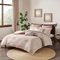 draven pink king california king bedding set   