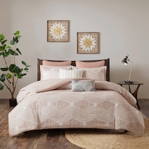 draven pink king california king bedding set   