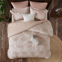 draven pink king california king bedding set   