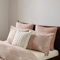 draven pink king california king bedding set   