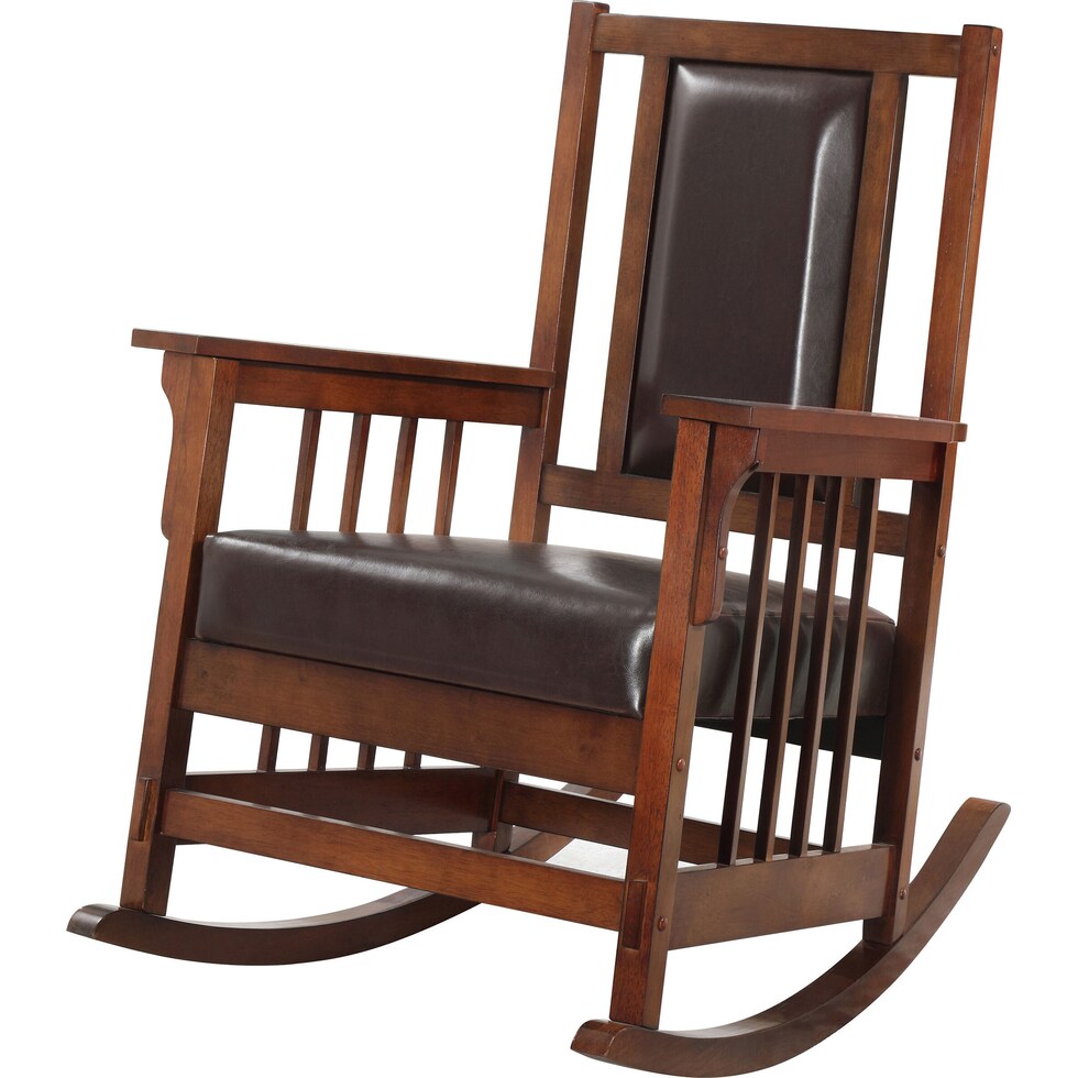 drayton dark brown rocking chair   