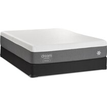 dream contour white full mattress low profile foundation set   