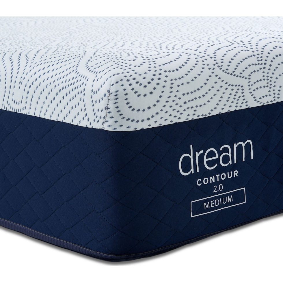 dream contour white king mattress split foundation set   