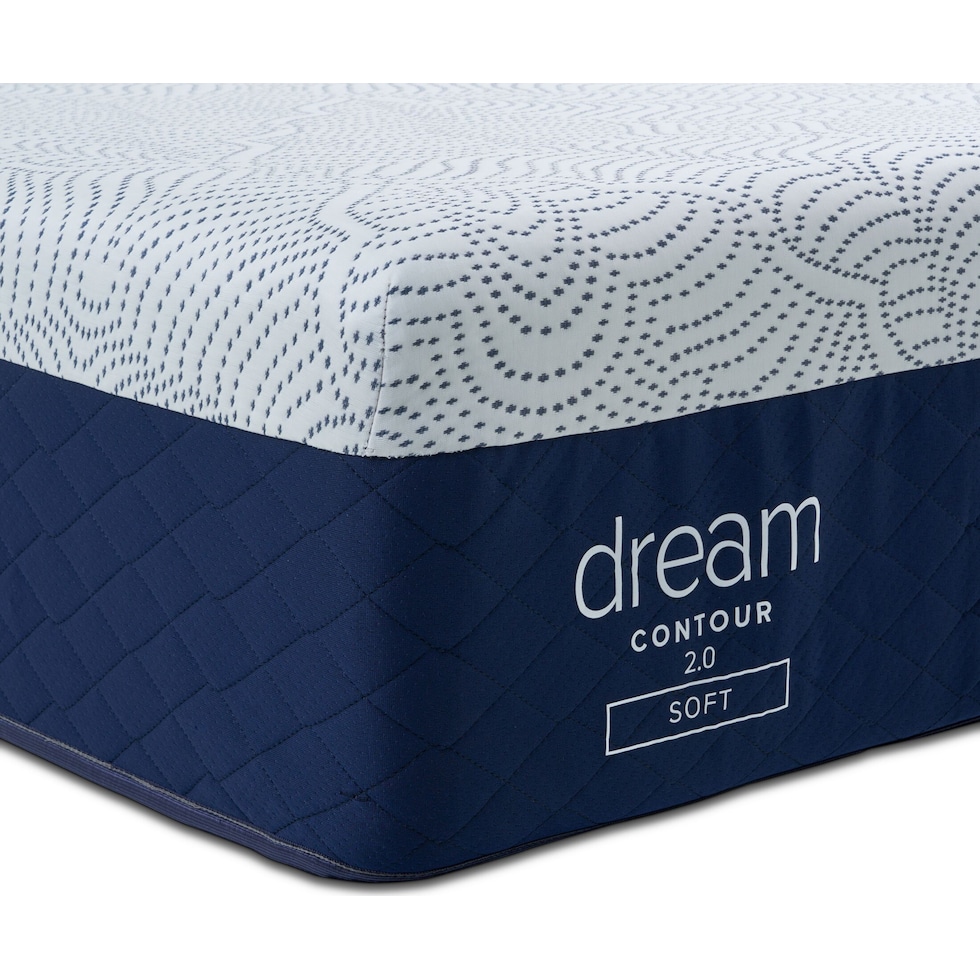 dream contour white king mattress split foundation set   