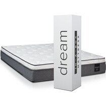 dream in a box elite white queen mattress   