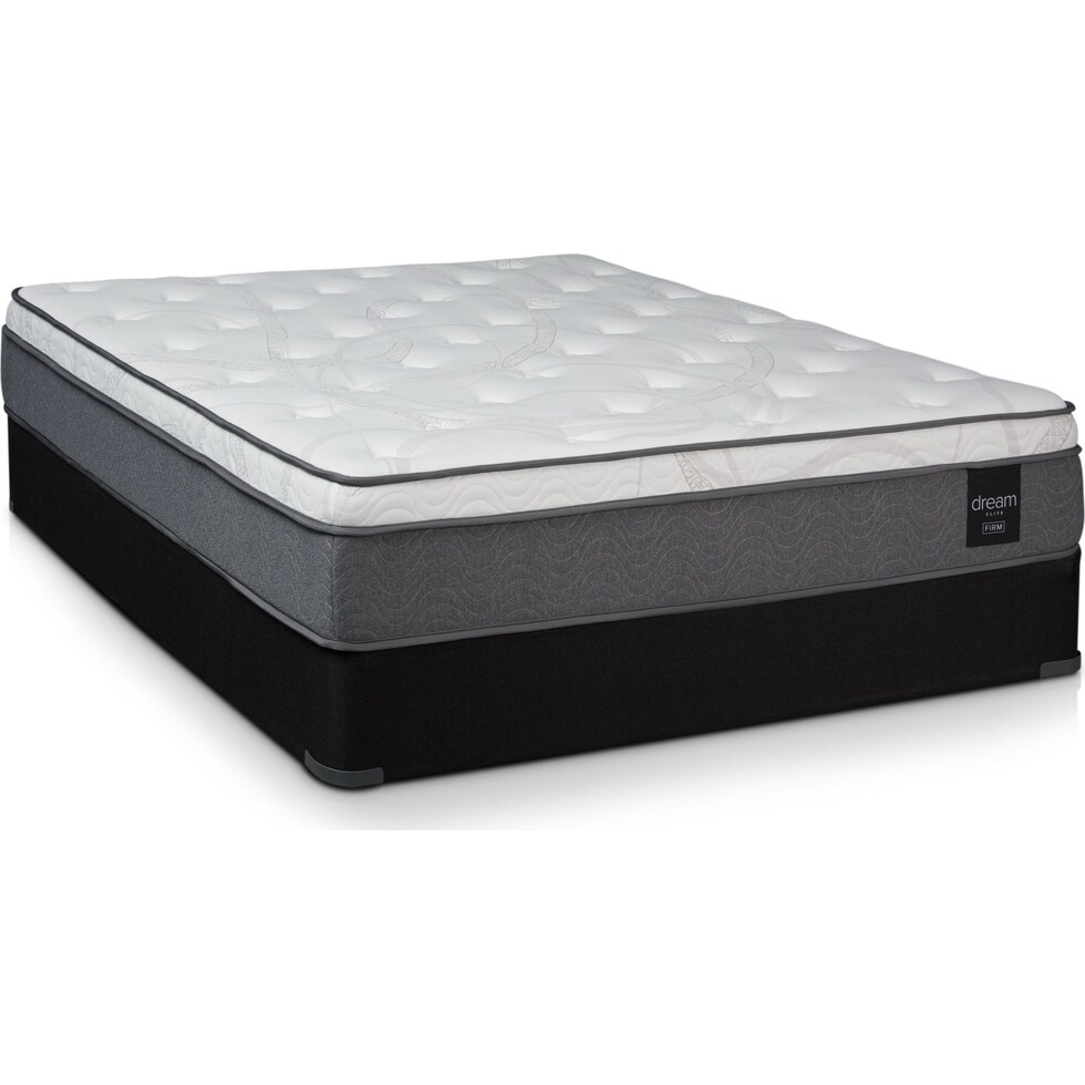 dream in a box elite white queen mattress foundation set   