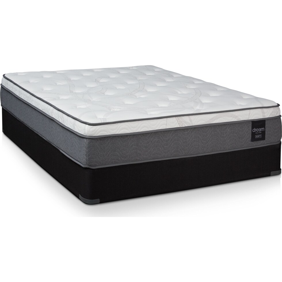 dream in a box elite white queen mattress foundation set   