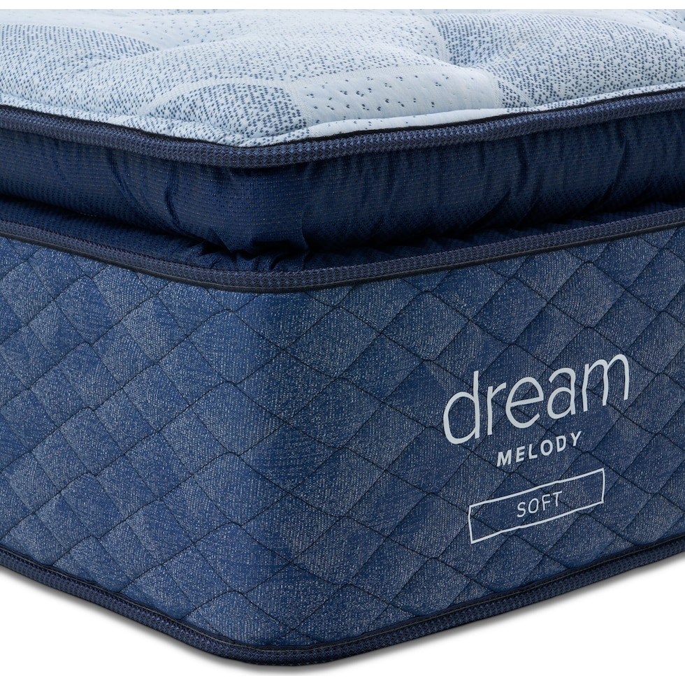 dream melody white full mattress foundation set   