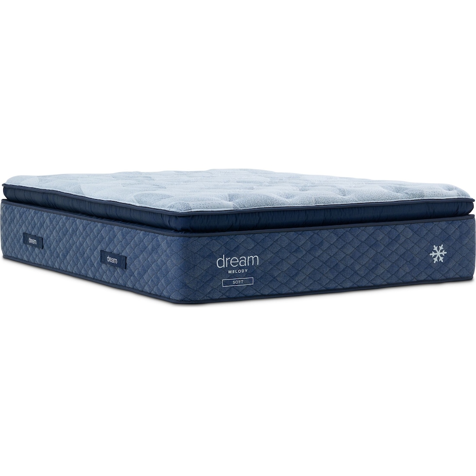 dream melody white king mattress split foundation set   