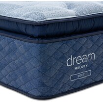 dream melody white king mattress split foundation set   