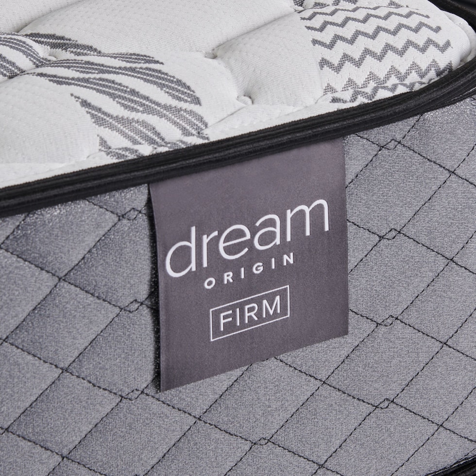 dream origin white full mattress low profile foundation set   