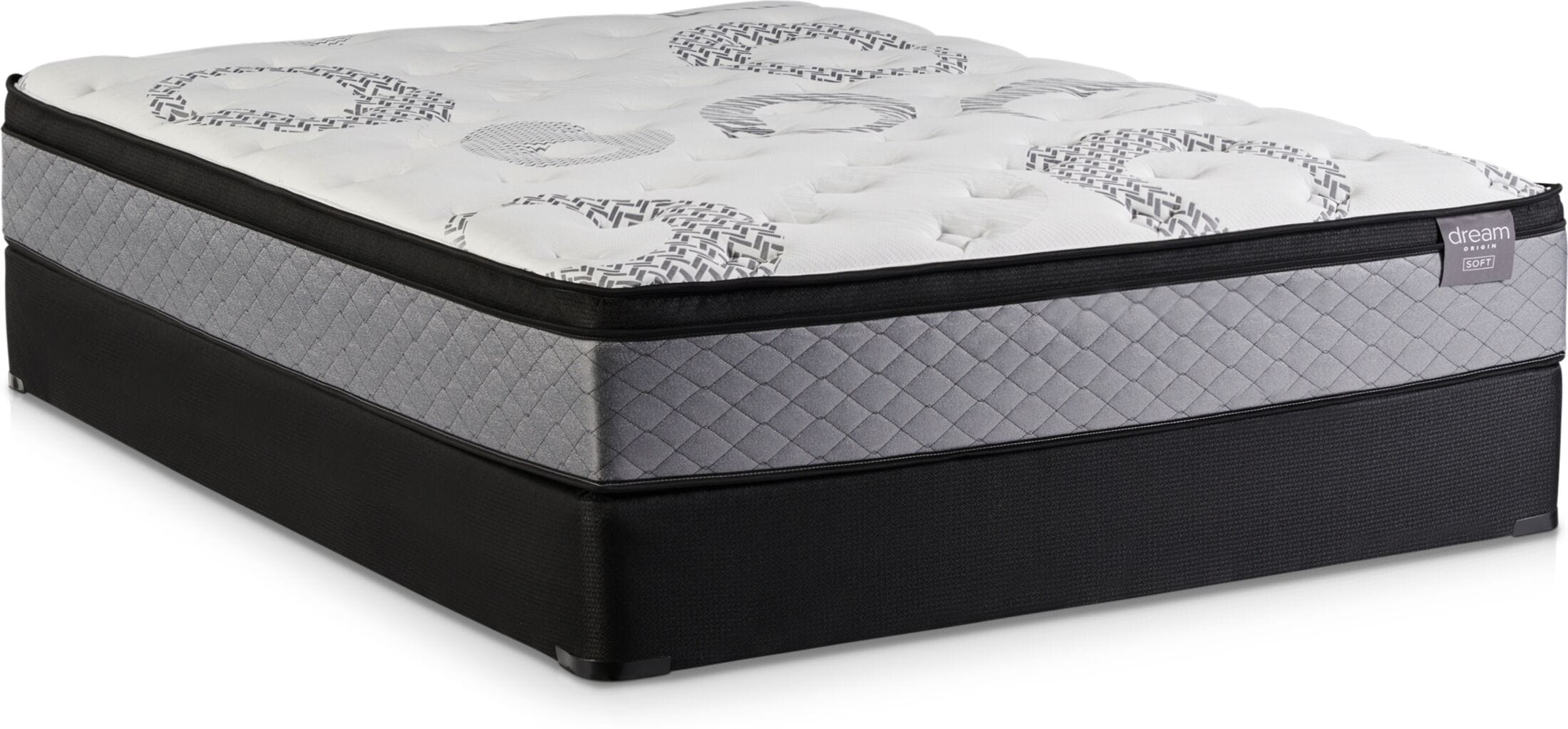 Dream Origin Soft Full Mattress and LowProfile Foundation Value City