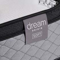 dream origin white queen mattress low profile foundation set   
