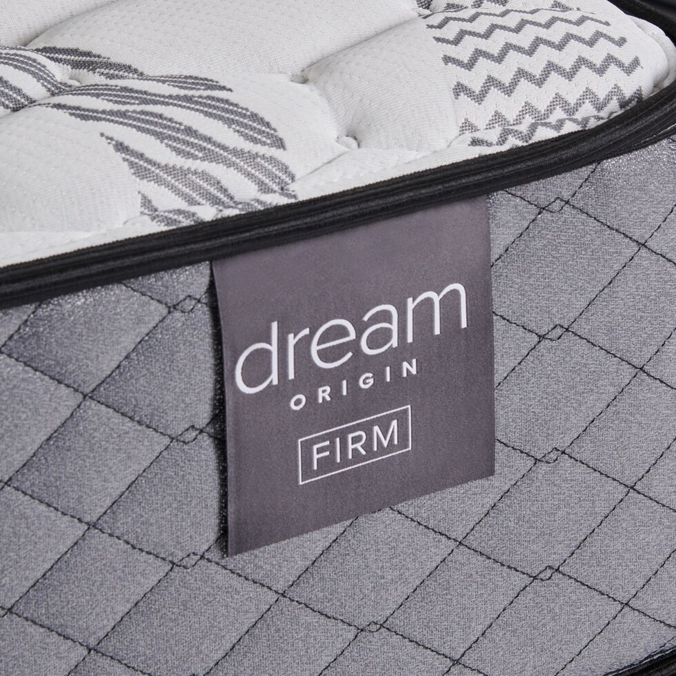 dream origin white queen mattress split low profile foundation set   