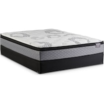 dream origin white queen mattress split low profile foundation set   