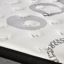 dream origin white queen mattress split low profile foundation set   
