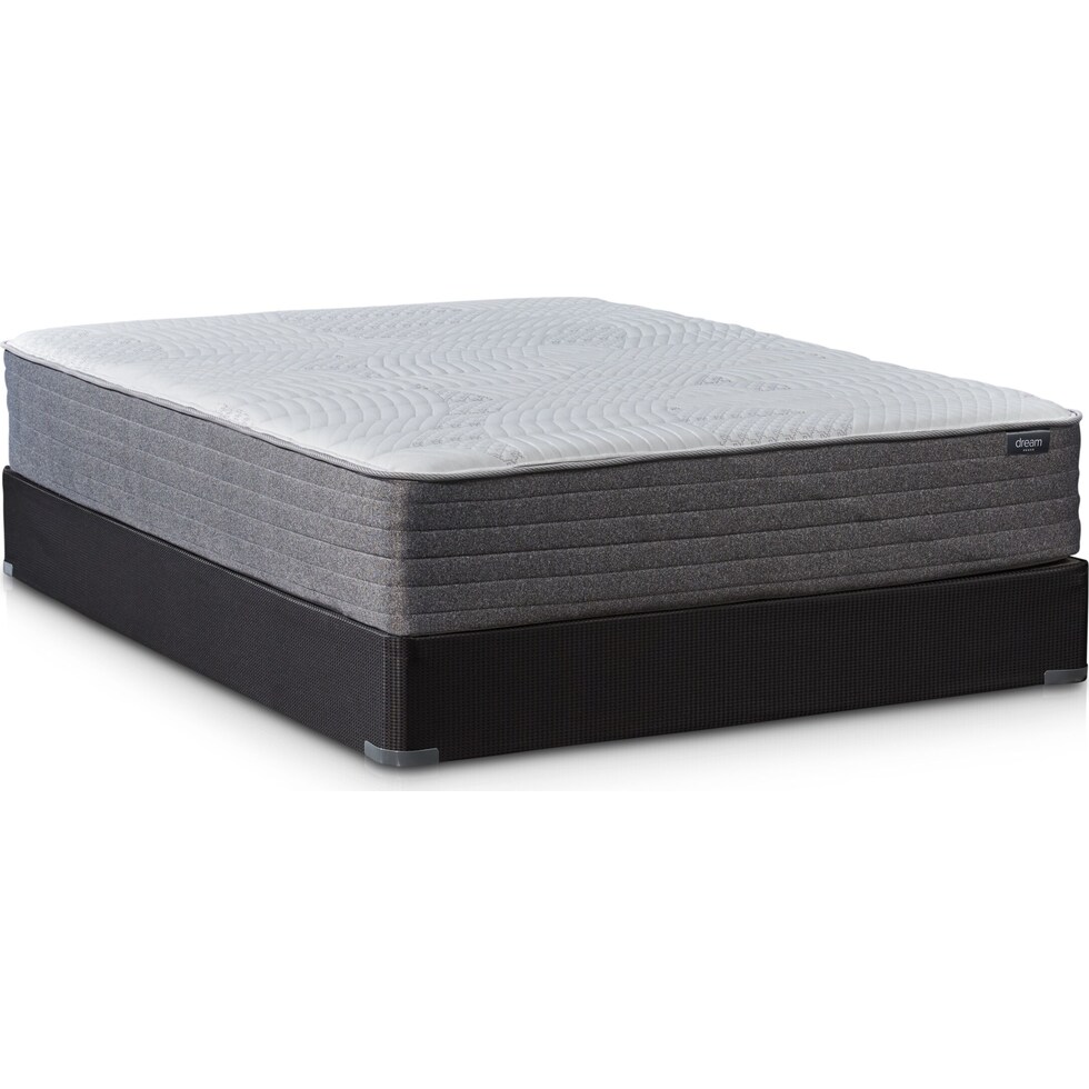 dream peace white queen mattress foundation set   