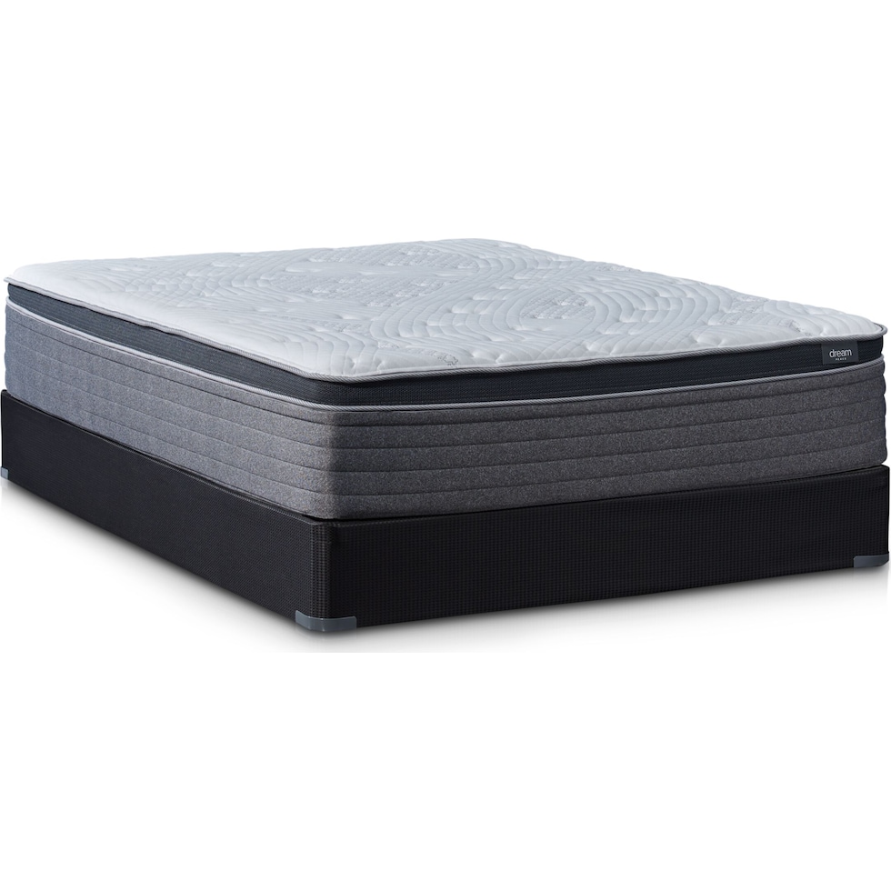 dream peace white twin mattress foundation set   