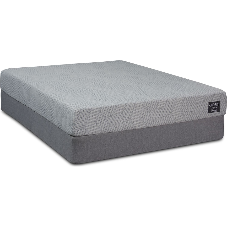dream plus gray twin mattress foldable foundation set   