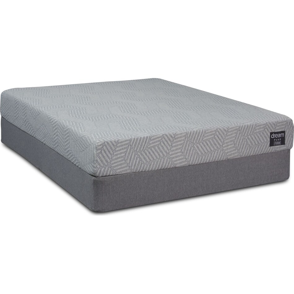 dream plus gray twin xl mattress foldable foundation set   