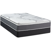 dream premium white full mattress foundation set   