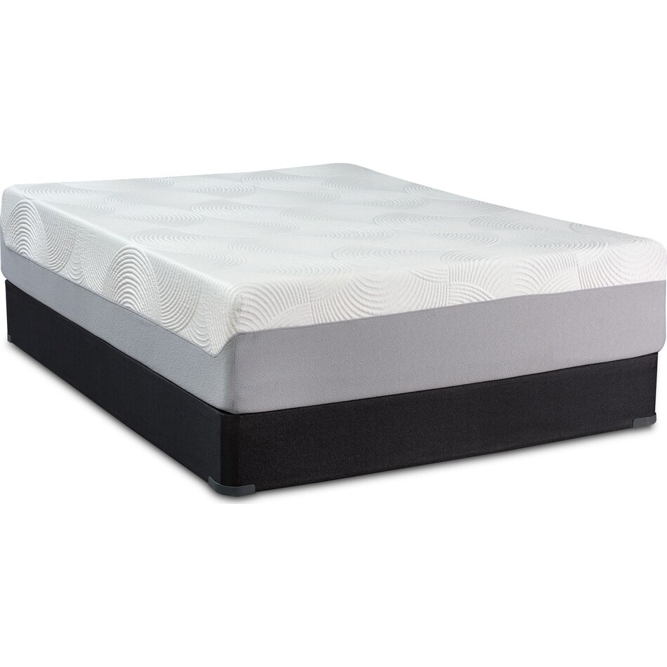 dream refresh white queen mattress split foundation set   
