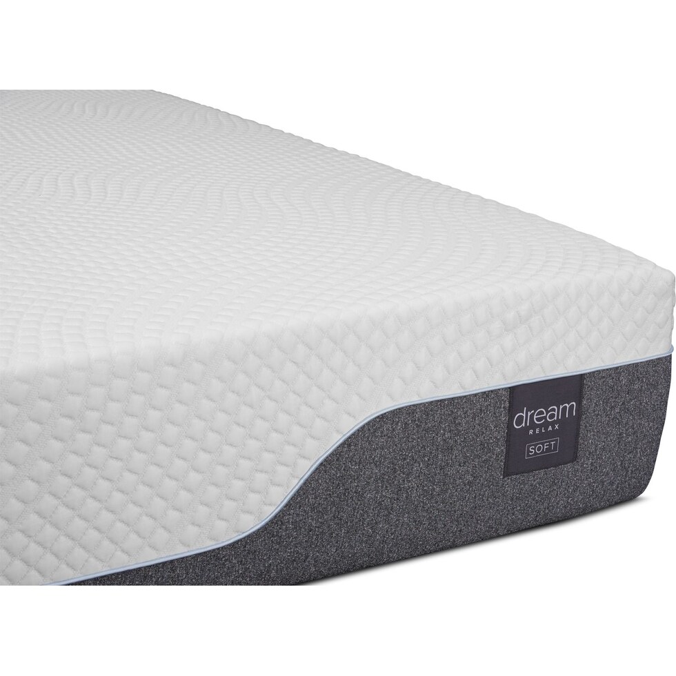 dream relax white full mattress foundation set   