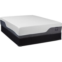 dream relax white full mattress low profile foundation set   
