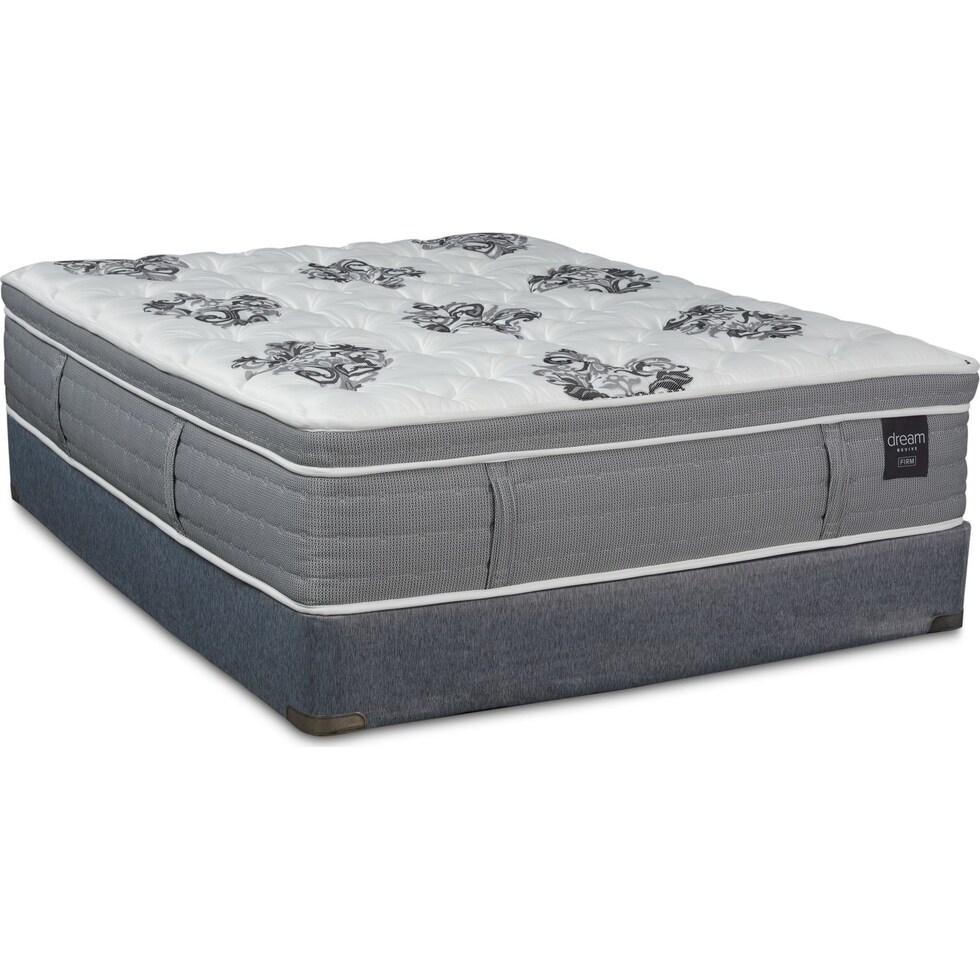 dream revive white twin mattress low profile foundation set   