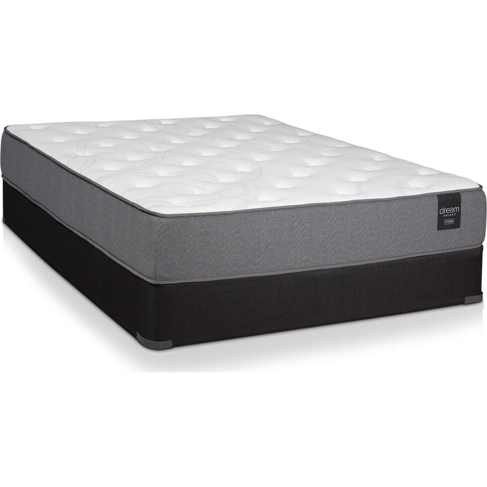 dream select white queen mattress foundation set   