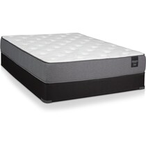 dream select white queen mattress low profile foundation set   