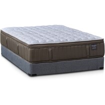 dream serene gray queen mattress foundation set   