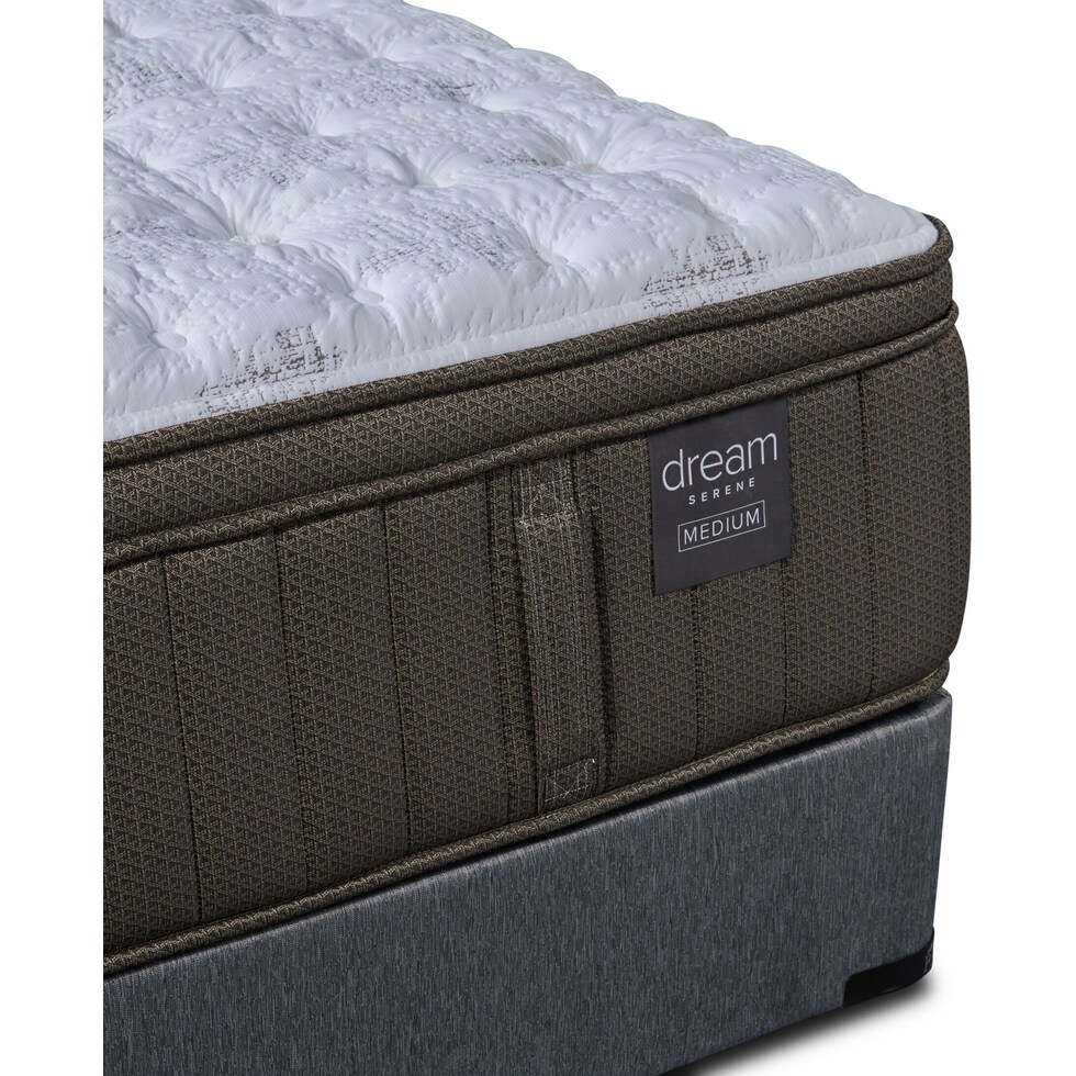 dream serene gray twin xl mattress low profile foundation set   