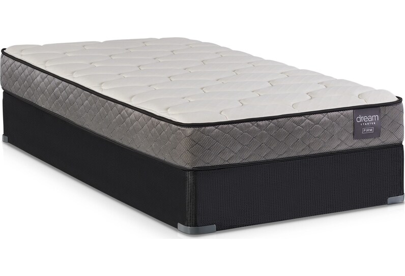 dream starter white queen mattress split foundation set   