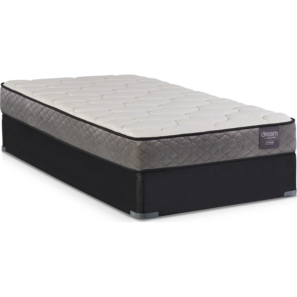 Dream Starter Firm Twin Mattress and LowProfile Foundation Value