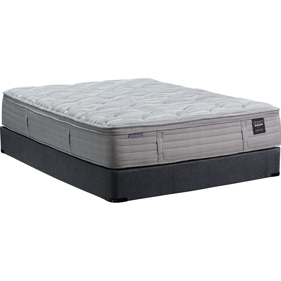 dream ultimate eco white full mattress foundation set   