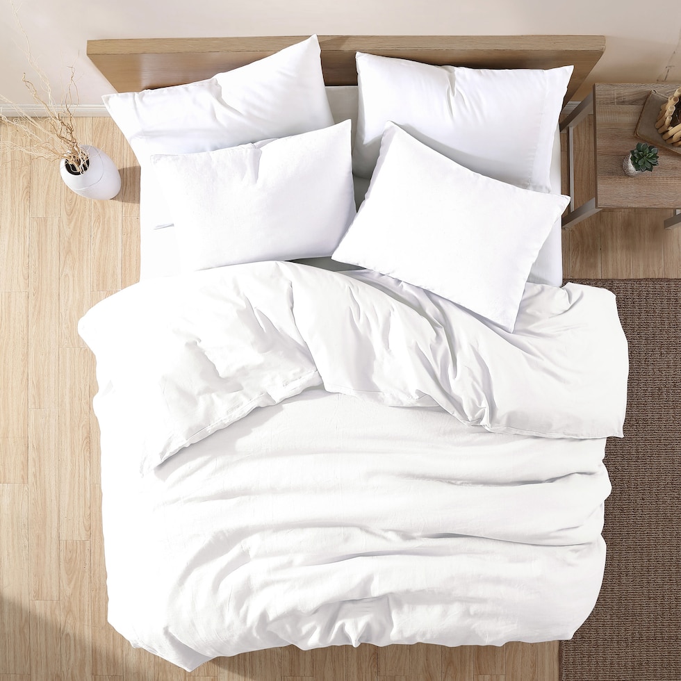 dublin bedding white queen bedding set   