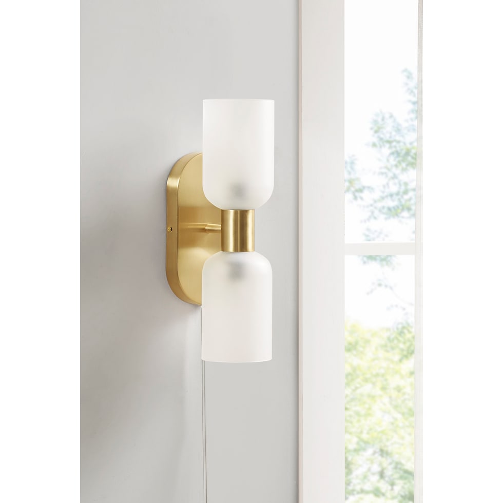 dulce gold wall sconce   