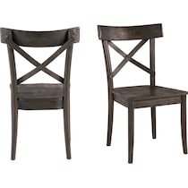 dunbar dark brown dining chair   