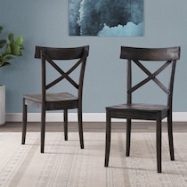 dunbar dark brown dining chair   