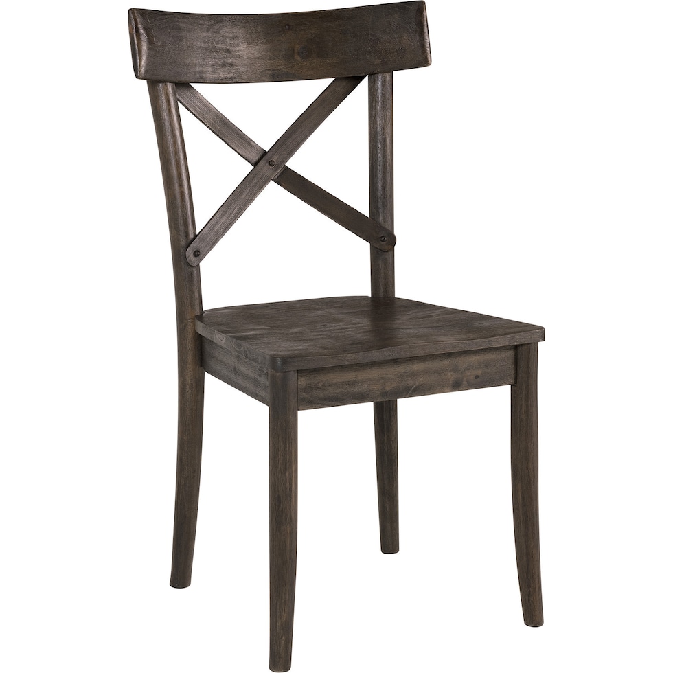 dunbar dark brown dining chair   