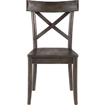 dunbar dark brown dining chair   