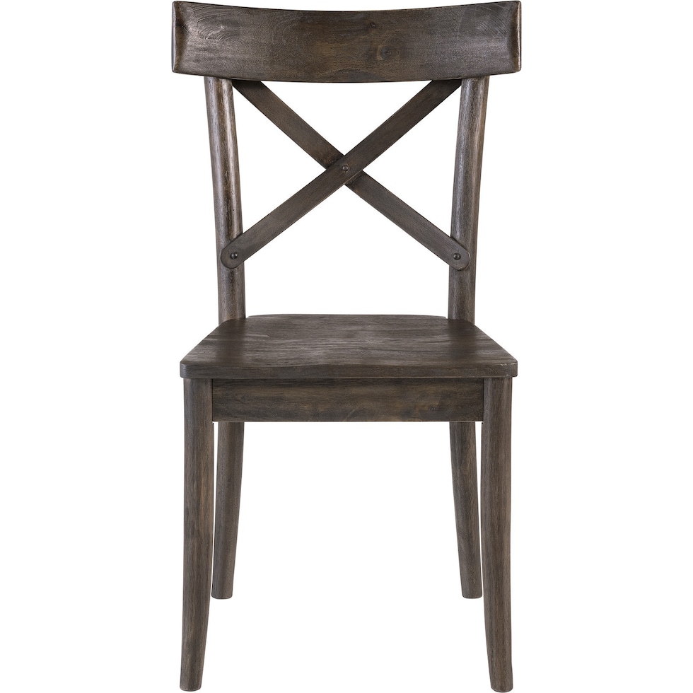 dunbar dark brown dining chair   