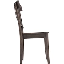 dunbar dark brown dining chair   